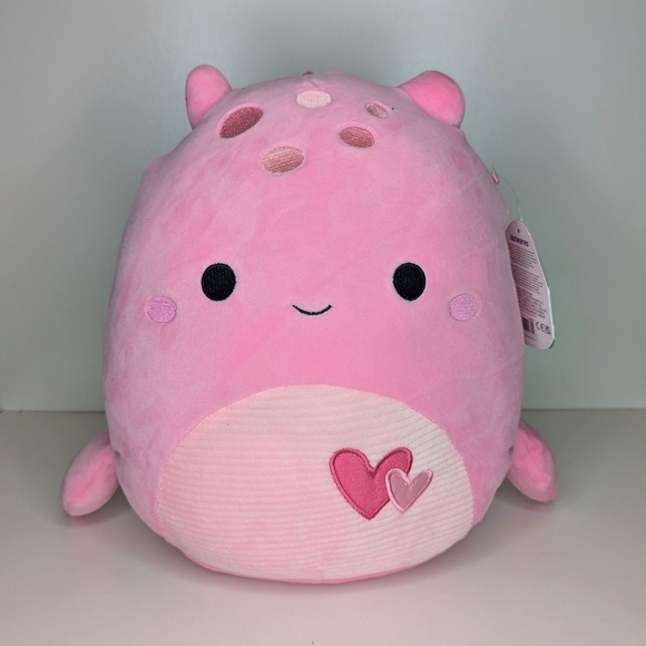 Squishmallows Artin the Loch Ness Monster Pink Valentine 12" - Picture 1 of 4